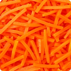 必要な分だけ使える、便利なバラ凍結のにんじんの千切りです。過熱蒸気で加熱することにより、従来のボイル加熱処理する冷凍にんじんよりも食感が良く、素材の風味を感じられる品質に仕上げました。サラダのトッピング、胡麻和え、きんぴらなどの炒め物など、様々なメニューにご活用ください。