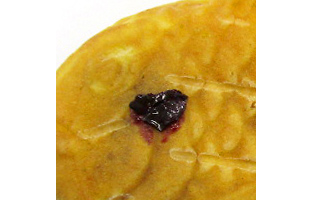 ブルーベリーを付着させたところ