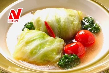 『ミニハンバーグ』のロールキャベツ