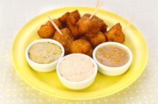 唐揚げディップ 海苔×クリームチーズ／明太×クリームチーズ／しょうが×りんご