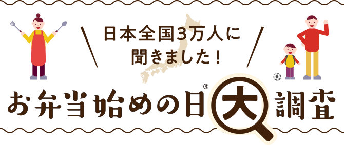 日本全国3万人に聞きました！お弁当始めの日大調査